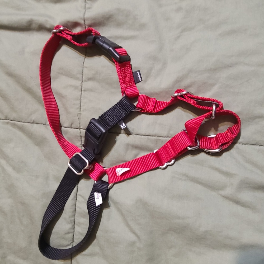 PetSafe Easy Walk No Pull Dog Harness Medium Red‎ Black Adjustable Training Gear